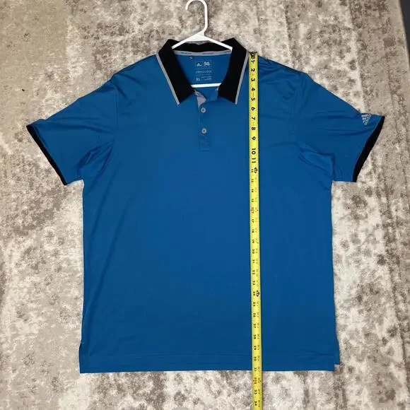 Adidas Polo Men’s Climacool Size XL Blue Comfort Stretch Sport - Picture 1 of 5